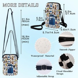 BWWKTOP Dr Who Crossbody Bag William & Patrick Doctor Series Fans Gift Police Box Messenger Shoulder Bag For TV Show Fans (Dr Who XK Bag)