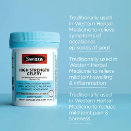 Swisse Ultiboost High Strength Celery - Reduces joint pain & inlammation - 50 Capsules