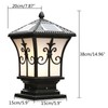 Metal Solar Post Lights Outdoor, LED Post Light Yard Driveway