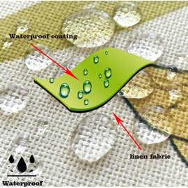 KUNQIAN Bee Cushions Cover Outdoor Waterproof Cushions Yellow Bee Pillow Covers Set of 4 Home Decorative for Sofa Linen Square Outside Office 18x18 Inch 45x45cm