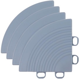ISL Garage Tile Round and Flat Type Corner Parts Blue Gray 4-Piece Set Commercial High Load Model