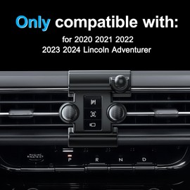 ELOHEI for Lincoln Adventurer Phone Holder with Custom Base, Car Phone Mount for 2020 2021 2022 2023 2024 Lincoln Adventurer Car Accessories (HE05)