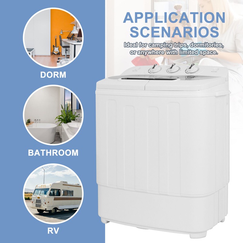 SEGAWE Compact Top Load Twin Tub Washer & Dryer with