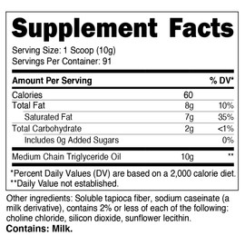 Nutricost C8 MCT Oil Powder 2LBS (32oz) - 95% C8 MCT Oil Powder