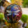 Stained Glass Window Hanging,Large Dragonfly Suncatcher,12 inch Stained Glass Suncatcher,Dragonfly