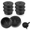Pack of 6 Desk Cable Grommets 50 mm, Black Cable Hole Cover, Cable Grommets Plastic, Cable Pass Round for Desk, Computer Desk and Other Furniture, Office, Worktops