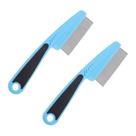 FOMIYES 2pcs Fine Hair Comb Dandruff Remover Dandruff Tool Supply For Children Pet Blue