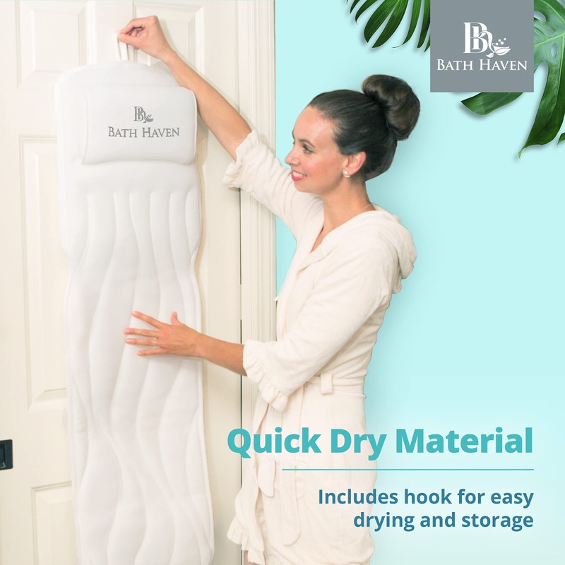 Bath Pillow for Tub, Full Body Bathtub Pillow and Mat