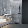 BAUHANDEL24-80 cm Shower Seal Black for Glass Thickness 6 mm