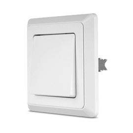 REV PrimaLuxe Flush-Mounted Light Switch, Off and Toggle Switch, White