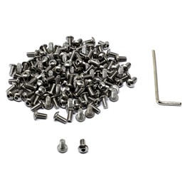iexcell 100 Pcs M4 x 8mm Thread Pitch 0.7 mm Stainless Steel 304 Hex Socket Button Head Cap Screws Bolts Kit