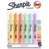 SHARPIE® Tank-Style Highlighters, Chisel Tip, Mild Pastel Barrels, Mild Pastel Inks, Pack Of 6 Highlighters