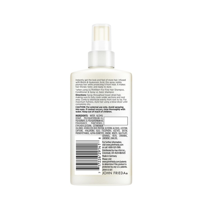 John Frieda ULTRAfiller+ Thickening Spray, Thickening & Strengthening Spray for
