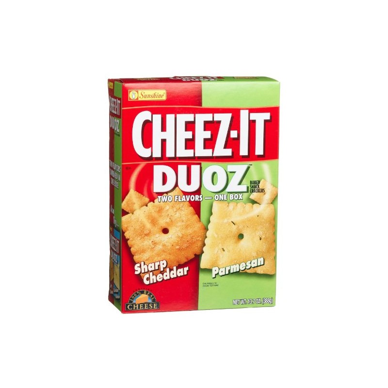Cheez-It Duoz Sharp Cheddar and Parmesan Baked Snack Crackers