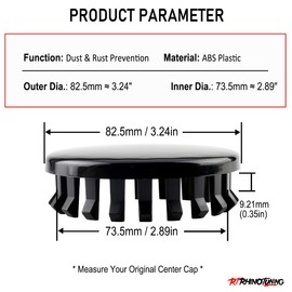 4PCS 3.25in Wheel Center Caps Compatible with Savana Van 1500 Yukon XL 1500 Rim, OD:3.25''(82.5 mm) ID: 2.89''(73.5 mm) Hubcaps