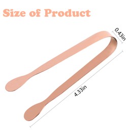 MIDELONG Rose Gold Mini Serving Tongs, Small Sugar Tongs Stainless Steel Ice Tongs Food Tongs Appetizers Tongs Serving Utensils for Party Tea Coffee Bar, Pack of 4