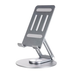 DOOGEE Tablet Stand Holder R10, Foldable Business Swivel Tablet Holder, Multi-Angle Aluminum Tightness Adjustable Tablets Stands Dock, for Store Office Reception Kitchen Desktop