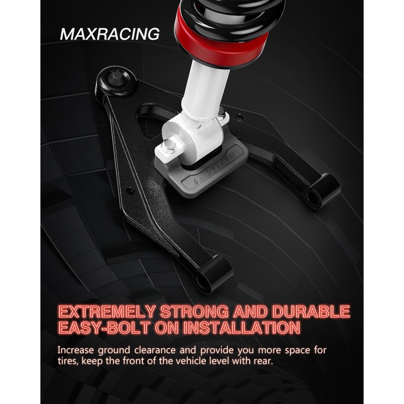 MAXRACING 3.5" Front + 3" Rear Leveling Lift Kit Compatible