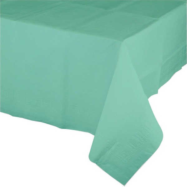 Creative Converting 318901 Plain Mint Green Plastic Tablecloth