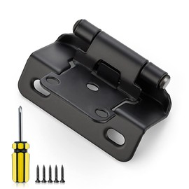 Ravinte 30 Pack 15 Pairs 1/2 inch Overlay Kitchen Cabinet Hinges Self Closing Door Kitchen Semi Wrap Around Hinge for Face Frame Cupboard Matte Black Face Mount Cabinet Hardware