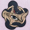 All Seeing Eye with Snake Boa Patch Embroidered Applique Badge
