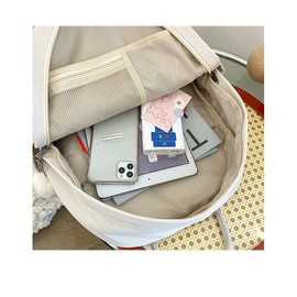 CHERSE Cute Backpack with Bear Aesthetic Accessories Kawaii stuff Y2K Backpack Preppy Shoulder Bookbag (Black)