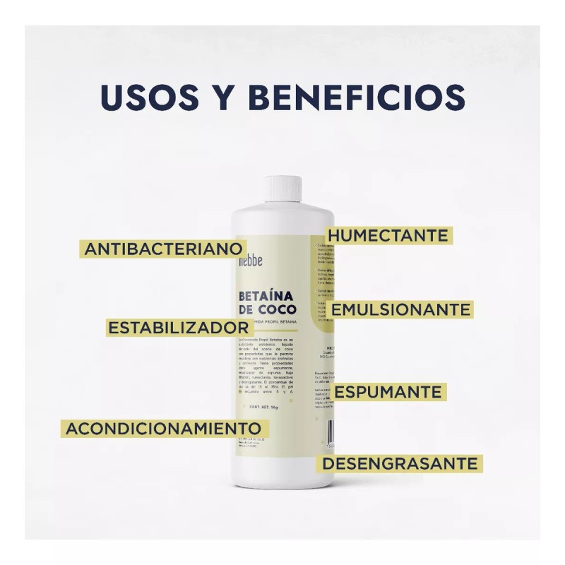 HEBBE COSMETICS JYSE17 1VTL1 Lanobetaina Cocamidopropil Betaina Detergente 1 Kg
