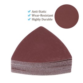 Kozelo 120pcs Mouse Sander Detail Sandpaper - [ 2000 Grit, 3-1/8" ] Triangle Hook and Loop Assorted Sanding Pads Sheet for Wood Furniture Polishing Use | Aluminum Oxide Sandpaper