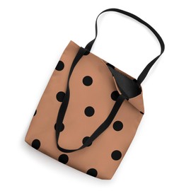 Polka Dots Fashion Pattern Brown Mocha Mouse and Black Girls Tote Bag