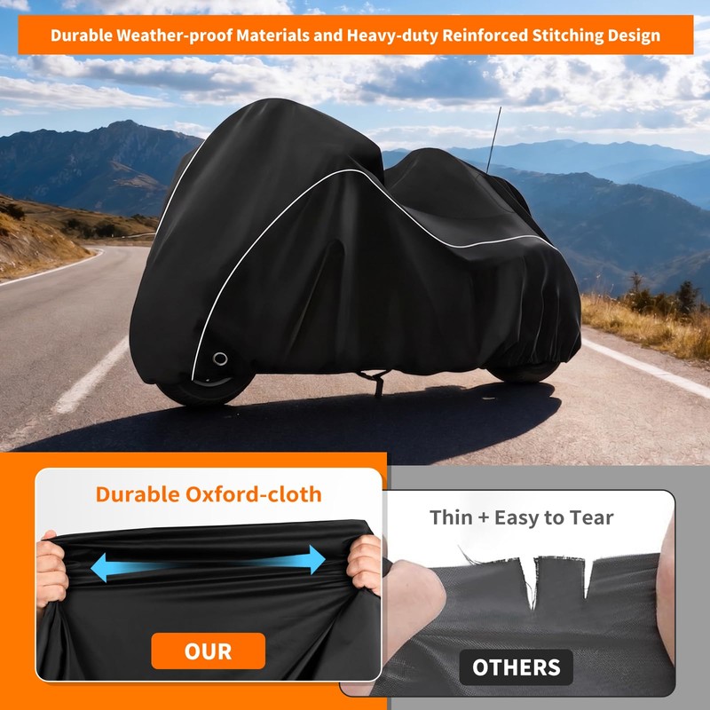 Trike Cover Waterproof Outdoor 3 Wheel Motorcycle Cover