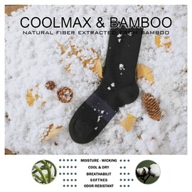 BRISIRA Bamboo Viscose Crew Warm Socks For Winter Max Cushion Compression Casual Running Cozy Thick Thermal Socks