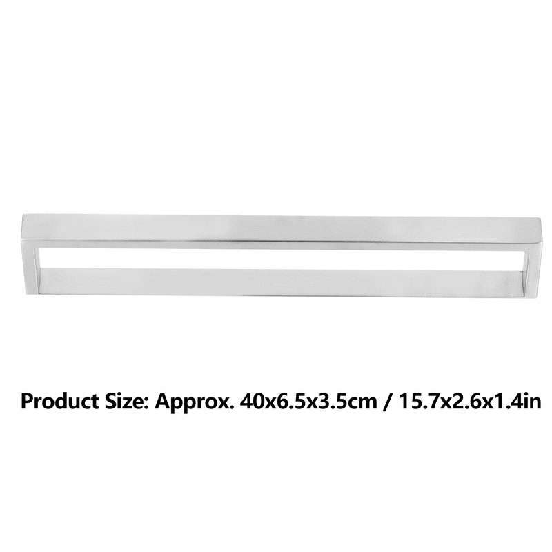 304 Stainless Steel Towel Bar 40cm Washcloth Self Adhesive Rectangular