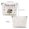 CREATCABIN Pencil case for teachers, make-up bag, cosmetic bag, canvas,