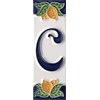 House Numbers, Italian Ceramic Numbers & Letters Tiles, Lemon Design,