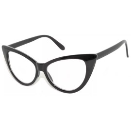 OWL CATEYE BLACK GLASSES CLEAR LENS MEN WOMEN UV400 PROTECTION FROM THE SUN CAT EYE