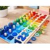 Toolzia Montessori Wooden Math Puzzle Fishing Game