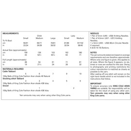 King Cole 4841 Knitting Pattern Childs & Adult Poncho & Snood in Fashion Aran,Multicolor,22" - 40" bust