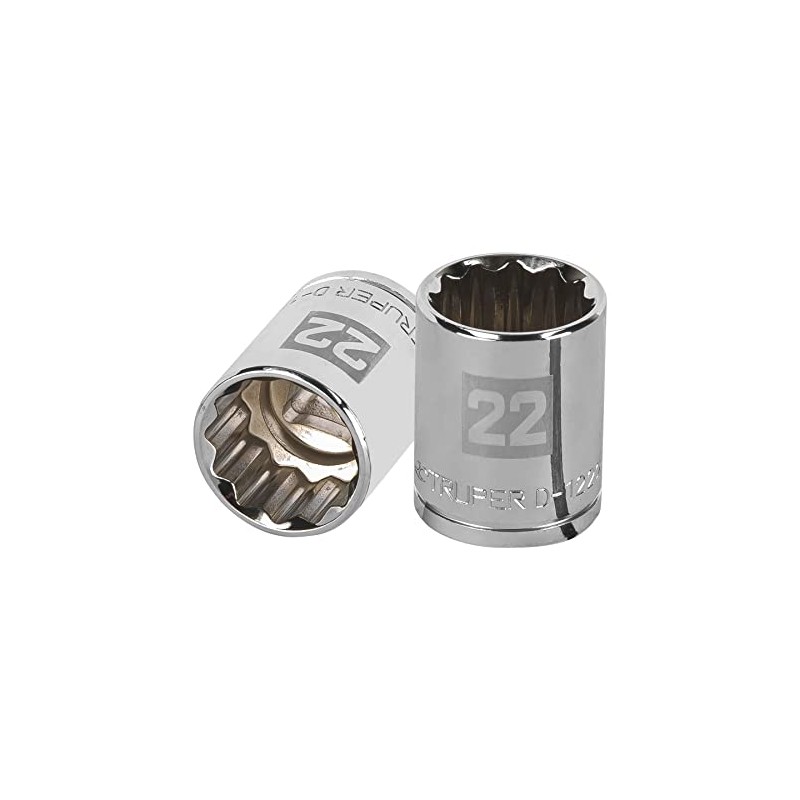 Truper D-1222-EM, Dado de 12 puntas mm, 22 mm, cuadro