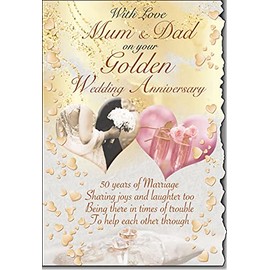 With love Mum and Dad On Your Golden Wedding Anniversary Card Lovely Verse