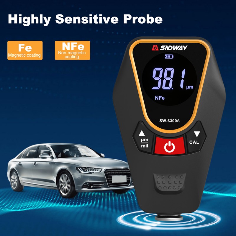 SNDWAY Paint Thickness Gauge for Cars, Coating Thickness Gauge Meter