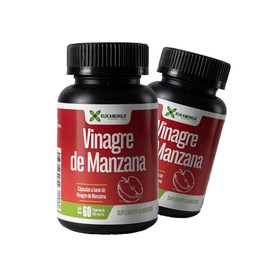 Kukamonga  Duo Vinagre de Manzana  Apple Cider Vinegar  60 Cápsulas Veganas  500 mg  100 Natural  Apoya la Digestión y Metabolismo  Control de...     