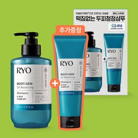 ryo Ryeo Rootgen Scalp Core Strengthening Cooling Cleansing Shampoo for Oily Hair Loss 515ml+180ml, 1 pack / 려 루트젠 두피코어강화 쿨링 지성 탈모 청정 샴푸 515ml+180ml, 1개