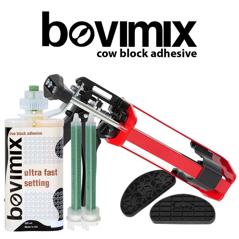 Bovimix Ultra Fast Setting Hoof Block Adhesive 200ml (Single Cartridge)