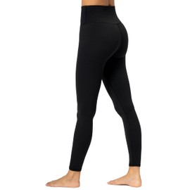 Sunzel Sunzfly Leggings for Women with Tummy Control High Waisted Yoga Pants 7/8 Length for Workout (Black, Large)