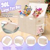 Large Toy Storage Box with Lid Divider, Sturdy Collapsible Toys