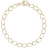 8" Gold-Plated Sterling Silver Dapped Curb Link Classic Charm Bracelet