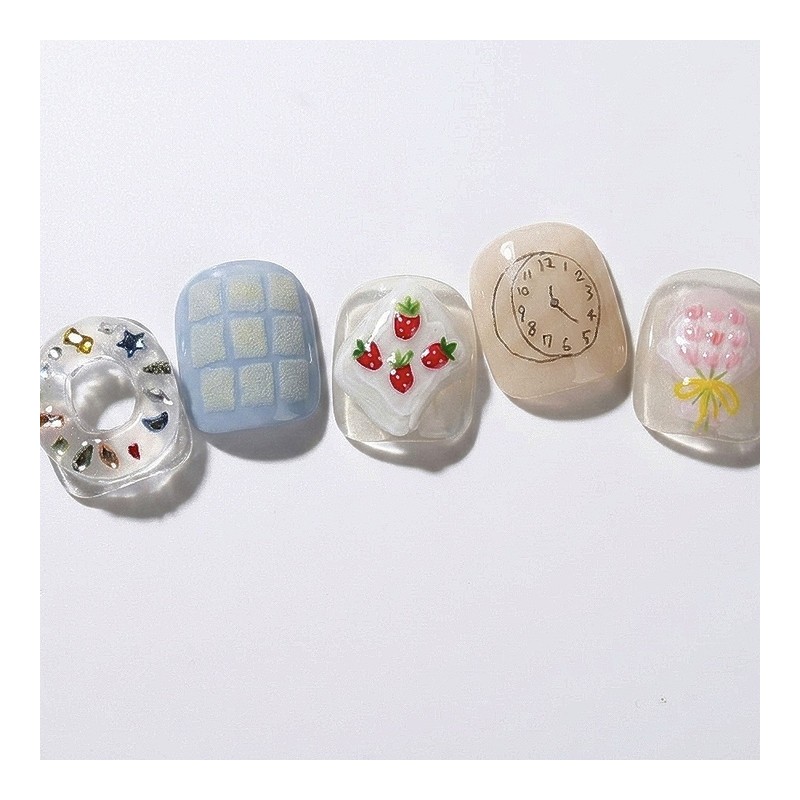 [Ar] Sweet and sour handmade nail tip drawing nail art