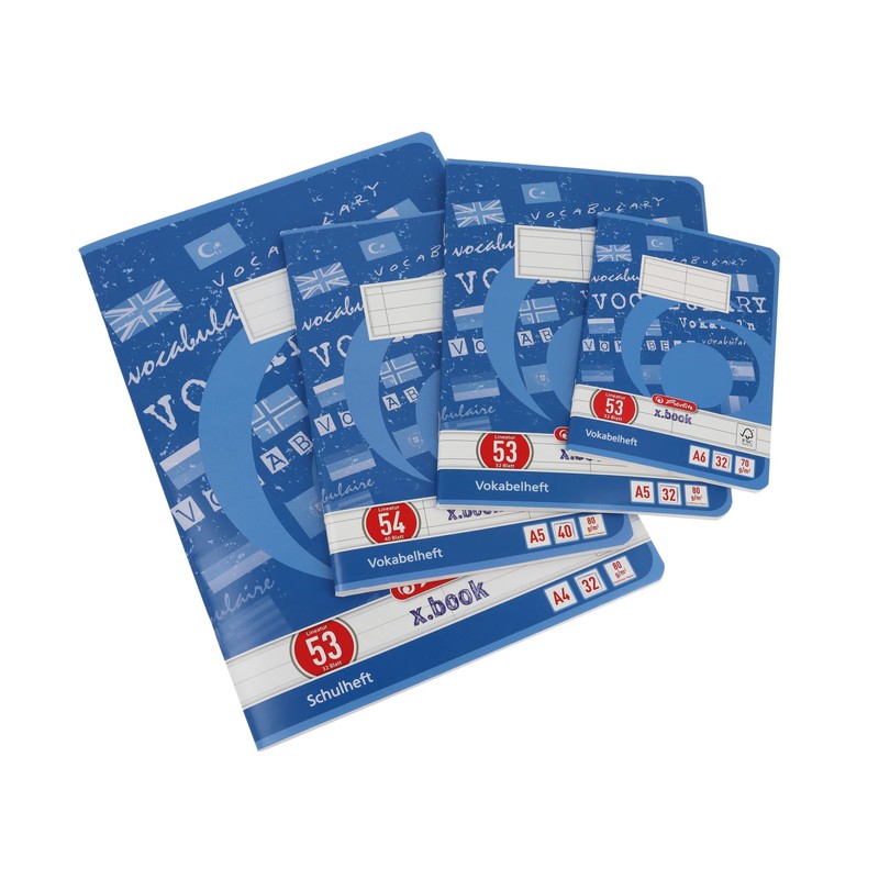 Herlitz 10777670 Vocabulary Book A5 Line Style 54 40 Sheets