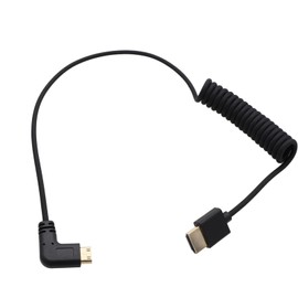 HangTon Mini HDMI to Full HDMI 4K 8K60p Cable for Canon Sony Nikon Z5 Z6 Z7 Z6ii Z7ii D750 Camera ATOMOS Ninja V Ultra SmallHD Cine Indie Monitor, Angled Type A C 50cm