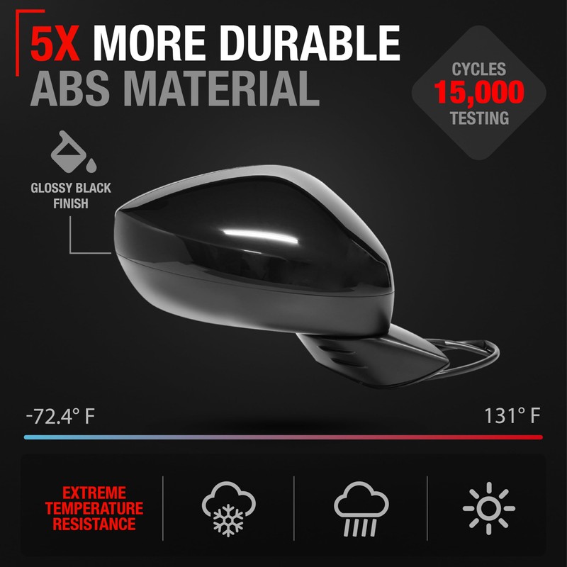 Passenger Side Mirror Replacement - Compatible with 2022-2024 Honda Civic